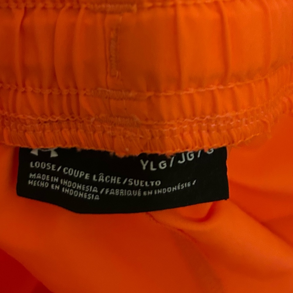 Under Armour Orange Athletic Shorts with Elastic Waistband - Picture 4 of 5